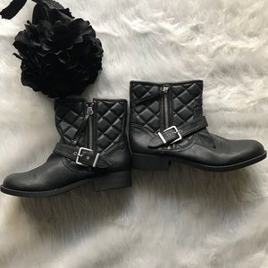 Black Express Moto Ankle Boots